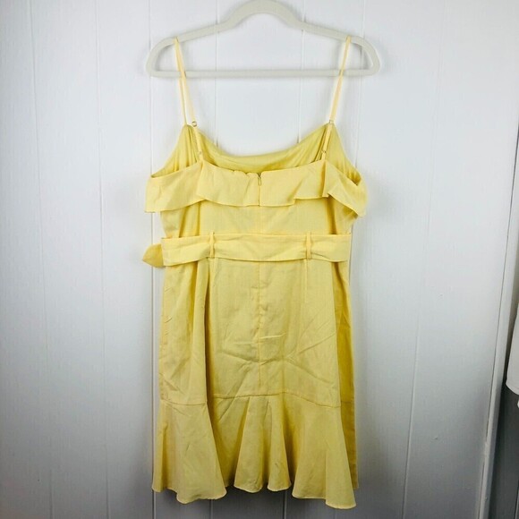 BCBGeneration Womens Belted Ruffle Mini Dress Size 16 - Picture 4 of 11